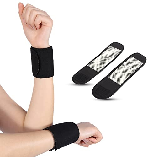 1 Paar Handgelenk Bandagen, Handgelenkstütze Verstellbare Selbsterhitzende | Turmalin-Magnetmassage Stützschutz für Männer und Frauen, Verbessern Durchblutung, Atmungsaktiv, für Training/Alltag/Reha