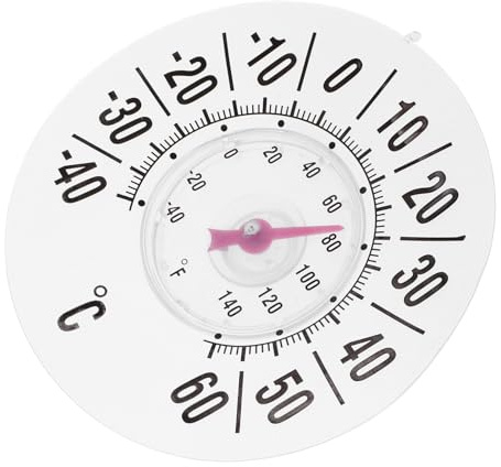 GALPADA Termometro da Finestra con Ventosa Multifunzionale per Interno ed Esterno Alta Precisione per Ambienti Domestici Cameretta Serra e Ufficio Misurazione Temperatura Versatile