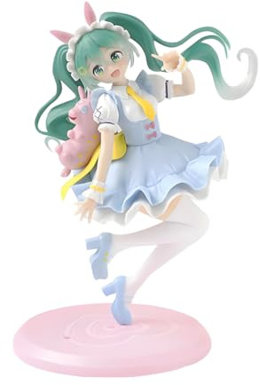 Jilijia Statue de Miku en Anime, Figurine Miku debout, Action Figure, Modèles de Collection, Décoration de Bureau, Cadeau de Noël et d'Anniversaire pour les Fans d'Anime, 20 cm