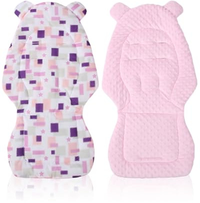 FUGLUS 1 Stück Sitzverkleinerer für Babyschale,Universale Baby Sitzauflage,Anti Schwitz Einlage Kindersitz mit Kopf- und Körperstütze für Kinderwagen und Hochstuhl(rosa)