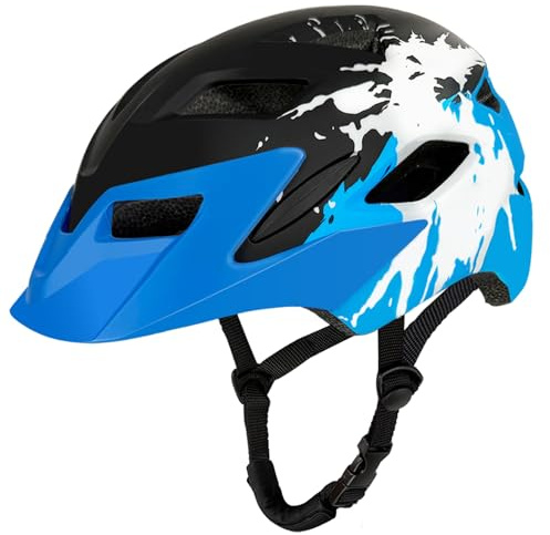 LeapBeast Fahrradhelm Kinder Jungen (ab 5-14Jahre) | Kinder Fahrradhelm Mädchen mit Licht, Verstellbar Kinderhelm für BMX Skateboarden Radfahren Inlineskaten 50-56CM