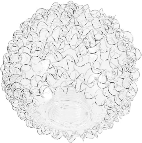 MAGICLULU Lampe Glaskugel Draht Lampenschirm aus Aluminiumdraht und Glas Eleganter und Atmosphärischer Ersatz Lampenschirm für Pendelleuchten mit Feiner Verarbeitung