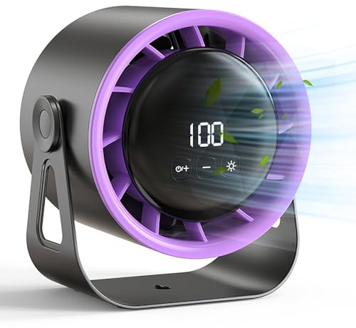 Rechargeable USB Desk Fan, Portable Quiet Table Fan with Turbo Airflow,4000mAh Battery,100 Stepless Speed,30H Cooling,Air Circulator Turbo Fan,360° Adjustable Mini Personal Table Fans (grey)