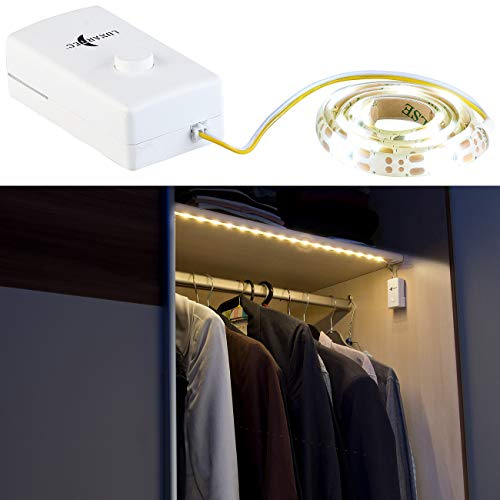 Lunartec Leiste Batterie: Indoor-LED-Streifen, 18 LEDs, Schalter, Batteriebetrieb, 160 lm, 60 cm (mit Batterie und Schalter, Mini mit und, Band)