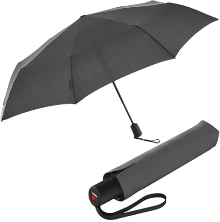Knirps Ombrello tascabile A.200 Medium Duomatic – compatto e resistente alle intemperie – Canale del vento testato - Grigio Scuro