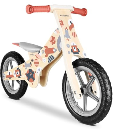 Beeloom Bicicletta senza Pedali per Bambini da 2 anni fino a 25 kg Bicicletta Infantile in Legno per Migliorare l’Equilibrio con Sellino Regolabile COSMO Bike