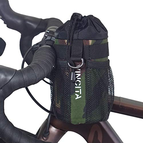 Vincita Camouflage Insulated Stem Bag Handlebar Attachment Cup Holder Food Snack Storage for Mountain Bike, Bicycles & Bikes Pushchair