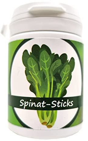 50g Futter Sticks für Garnelen in Schraubdose / 15 Sorten verfügbar/Welse, Krebse, Schnecken (Spinat)