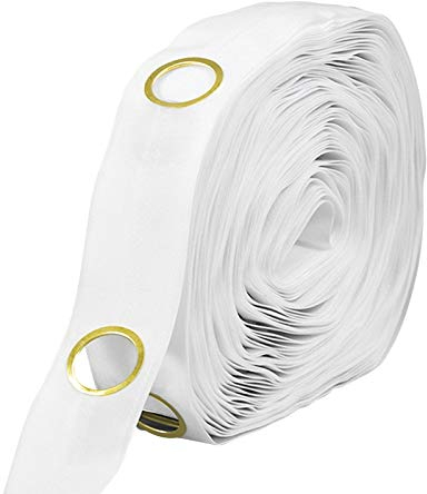 INCREWAY Vorhangband, 10 m, Weiß, Gardinenband, Ösenband, Vorhangband für Zuhause, Büro