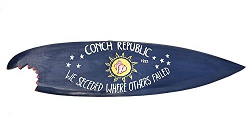 Deko Surfboard 100cm Conch Republic Key West Dekoration zum Aufhängen Lounge Style Restaurant Surfbrett
