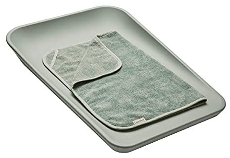 Leander Topper für Wickelauflage Grün - 100% Bio Baumwollfrottee - Ultraweich - Ideal für die Matty Wickelunterlage - Wärmt & Trocknet