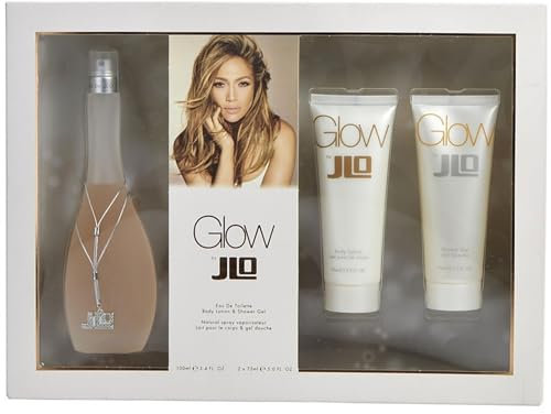 Jennifer Lopez Glow Eau De Toilette 3 Piece Gift Set: Eau De Toilette 50ml - Body Lotion 75ml - Shower Gel 75ml