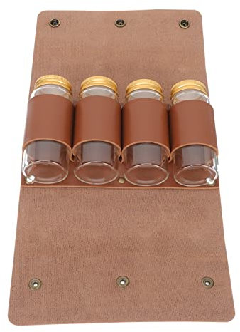 BESPORTBLE 1satz Praktische Gewürztasche Für Camping Mit Pu-bag Für Outdoor-gewürze Für Picknicks Und Grillen Outdoor Gewürzbehälter Praktische Gewürzflaschen Pu-tasche Für Reisen
