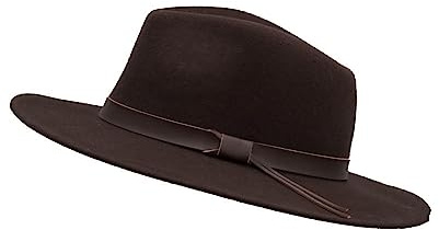 Walker & Hawkes Ranger - Unisex Fedora-Hut aus verformbarem Filz - mit Lederband