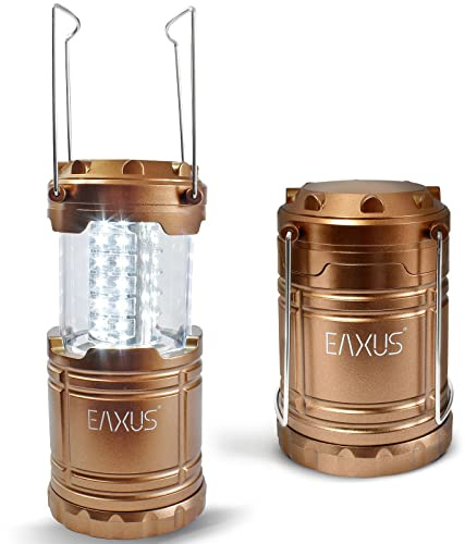 Eaxus® 30 LED Campinglampe - LED Lampe Batteriebetrieben, Farbe Kupfer-Metallic