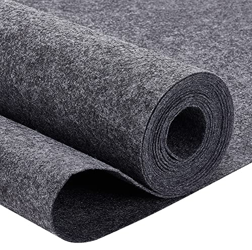 BENECREAT Rotoli di Feltro in Tessuto Non Tessuto - 3 m x 40 cm, Spessore 1 mm, Grigio Scuro - Poliestere per Artigianato, Trapuntatura, Cucito, Indumenti