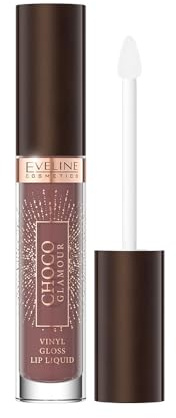 Eveline Cosmetics Choco Glamour Veganer Lippenstift mit Vitamin E, Jojobaöl & Sheabutter - Pflegend, Feuchtigkeitsspendend & Schokoladenduft - Erhältlich in Drei Farbnuancen