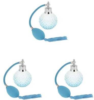 Leisurealeaneag Juego de 3 botellas de perfume de cristal vintage, atomizador, recargable, regalo