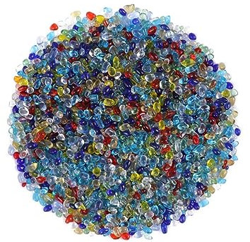 AOKWAWALIY Perles de remplissage de vase, vase coloré, cheminée, vases décoratifs pour aquarium, vases à fleurs, pour centres de table, cristaux de dispersion, billes, gravier, verre