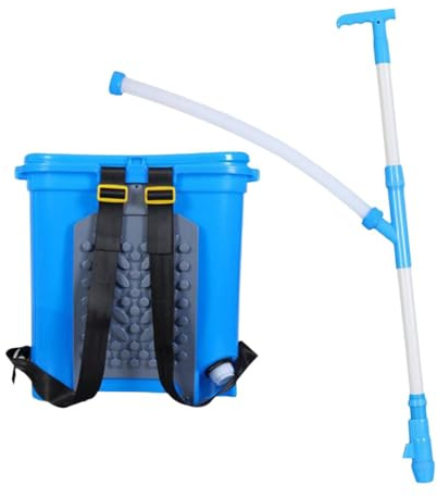 perfk Spandiconcime Manuale da 25 Litri Comodo Strumento per la del Giardino Spruzzatore di fertilizzanti Spandiconcime Multifunzione per Prato, Regolabile in Altezza