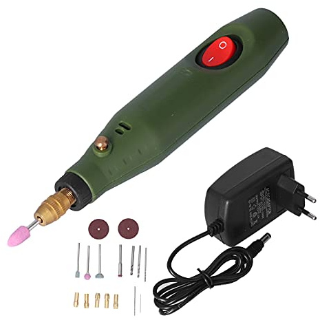 Garosa Mini-Bohrschleifer Gravierstift Set zum Polieren von Holz Metall Glas mit 12W 14000 U/min Spannfutter 0,5-3,0mm für Schmuckverarbeitung Heimwerker AC100-240V