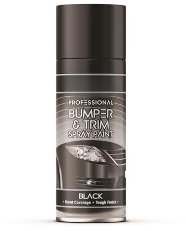 Inspired Essentials - Aerosol Spray Paint 400ml for Cars, Bikes, Vans, Metal, Wood - Professional Quality, Perfect Finish (1, Bumper & Trim Black)