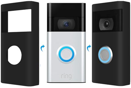 Ring Doorbell Silicone Skin Case Cover Compatible with Ring Video Doorbell 2nd Gen/Ring Battery Video Doorbell Plus-Protect Your Ring Video Doorbell from Direct Infringement of Sun Glare,Weather & UV