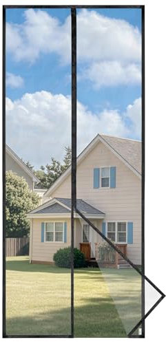 HOOMEE LightView Fliegengitter Tür für Balkontüren 95x200cm, Magnetvorhang für Zuverlässigen Insektenschutz, Lichtdurchlässiges LV-Gewebe, Kleine Magneten für Perfekte Schließung, Nicht Kürzbar