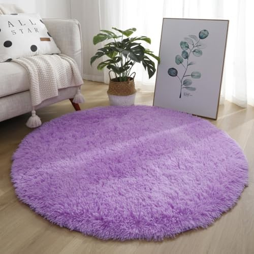 Tappeto dal design elegante e moderno con base antiscivolo, ideale per aree giochi per bambini (80 cm, viola)