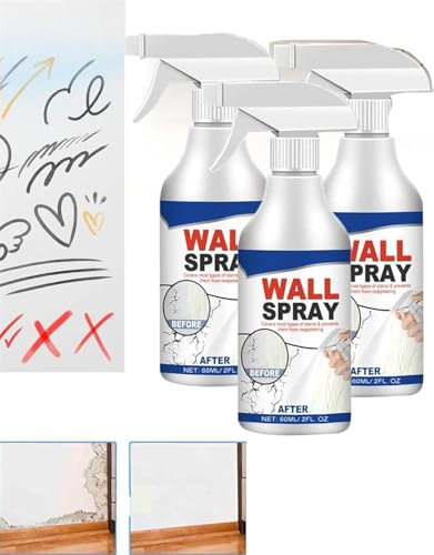 YLBHYIRSJF Magic Wall Wandreparatur-Spray 3er Set – Staub- und schmutzabweisend – Farbe auf Wasserbasis – Einfache und schnelle Lösung für nahtlose Reparaturen