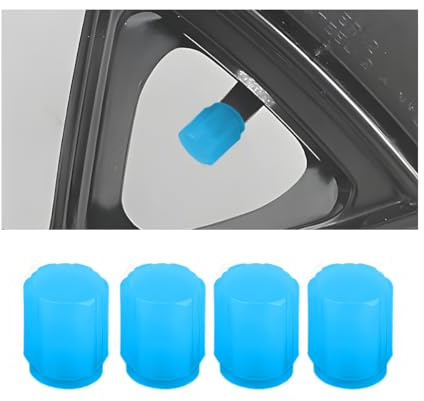 CGEAMDY 20 Stücke Leuchtende Auto Ventilkappen, Fluoreszierende Reifenventilkappen, Ventilkappen Glowing in Dark, Universal Deko Zubehör Geeignet Für Autos, SUVs, Fahrrad, Motorrad(Blau)