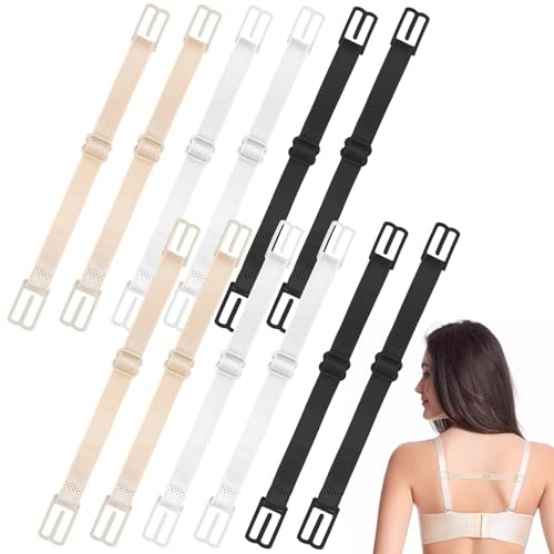6 Stück BH Träger Halter BH Träger Clip Non Slip Strap Holder Rutschfeste BH Träger Elastischer BH Trägerhalter Clip Damen Antirutsch Verstellbarer BH Träger