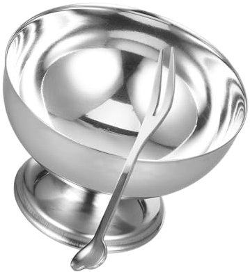 GALPADA Coppetta Da Dessert in Acciaio Inossidabile - Ciotola Argentata Insalatiera Multiuso Per Snack Mini Coppetta Per Frutta Perfetta Per Feste Ed Eventi