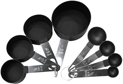 Armo® 8 Pcs Measuring Cups and Spoons Set Stackable Stainless Steel Ingredients Measuring Teaspoon