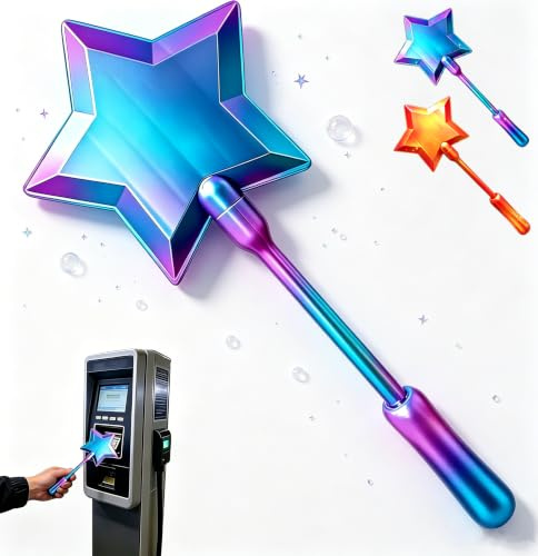 Kreditkartenhalter Zauberstab - Zauberstab Kreditkarte & Zauberstab EC Karte, Kreditkarteninhaber mit Stäben, 3D Print Zaubersta/b Kreditkartes für Kreditkarte & Magischer Spaßartikel zum Bezahlen