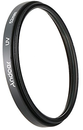 Andoer 52 mm UV ultravioletter filtro de protección de lente para Canon Nikon DSLR Cámara