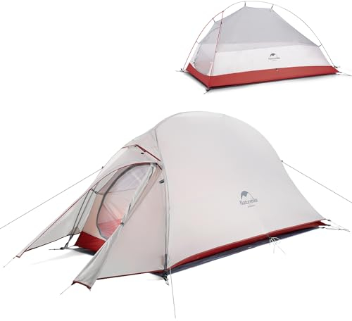 Naturehike Cloud-up Ultralight 1 Persona Tenda Impermeabile Double-Layer Camping Campeggio (20D Grigio aggiornare)