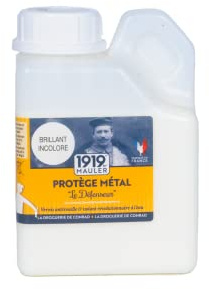 MAULER - Vernis Métal Antirouille - Le Défenseur Brillant Incolore 0,5L | Tous supports ferreux, cuivre, laiton - Tenue Brouillard Salin - Manufacture Mauler depuis 1919
