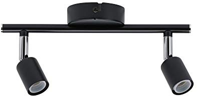 Paulmann 66751 Spotlight Carolina IP44 2 spot da soffitto dimmerabili da max. 10 Watt antracite, cromo lampada da soffitto metallo GU10