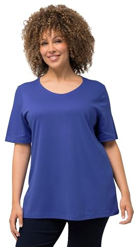 Ulla Popken T- Shirt Basique, Bleu/Violet, 52/54 FR Femme