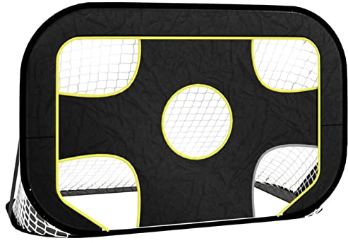Tidyard Fotbollsmål med målvägg fotbollsnät, standardport, fotbollsmål fotbollsmål, träningsnät, träningsnät, softboll, 120 x 80 x 80 cm (L x B x H) tyg glasglasfiber, Oxford-tyg