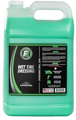 ExoForma Spray de apósito de neumáticos húmedos, apósito de neumáticos de brillo extremadamente alto para ese aspecto húmedo, fórmula de silicona no grasosa con protección UV, fácil de aplicar, tiempo