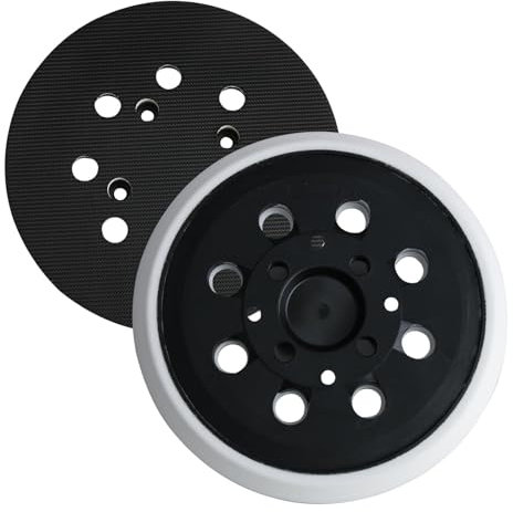 Platorello Strappo 125 mm 5 Pollici 8 fori 4 chiodi, Tampone di Ricambio Levigatrice con Bosch PEX 300/400 AE Levigatrice Eccentrica Poweka per Lucidatura ad Alta Velocità, Levigatrice a Disco e Secco