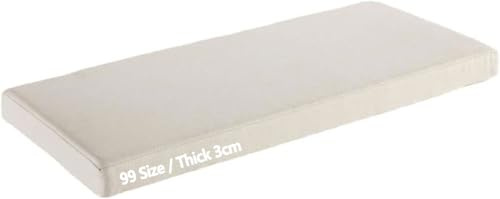 Coussin de Chaise Matelas de Sol Adulte Beige Banc Entrée Capitonné Coussin pour Banc de Jardin 180 130 120 cm 1,40 Balancelle Coussin Banquette 40x100 Exterieur Caravane Interieur Jardin(Beige White,