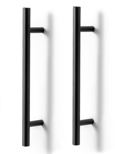 Trintion 15 Pack Black Kitchen Cupboard Handles - Stainless Steel Cabinet Handles for Bathroom, Wardrobe, Drawer (Hole Centre 160mm)