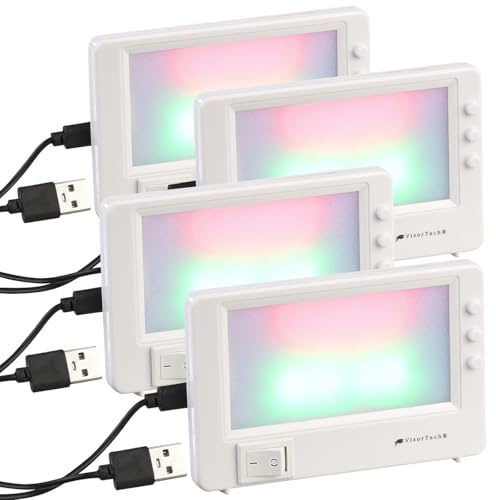 VisorTech Fernseher Simulator: 4er-Set TV-Simulatoren zur Einbrecher-Abschreckung, USB-Betrieb (Fernsehsimulatoren Einbruch, LED-TV, Kamera)