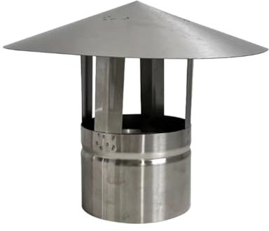 Stainless Steel Wood Burner Chimney Flue Cowl Rain Cap Cover Protector (150MM)