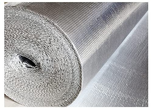 Kit d'isolation à double bulle pour radiateur – Rouleau adhésif réfléchissant barrière vapeur pour garage, abri de jardin, porte de grenier et sol – Feuille d'aluminium d'ingénierie