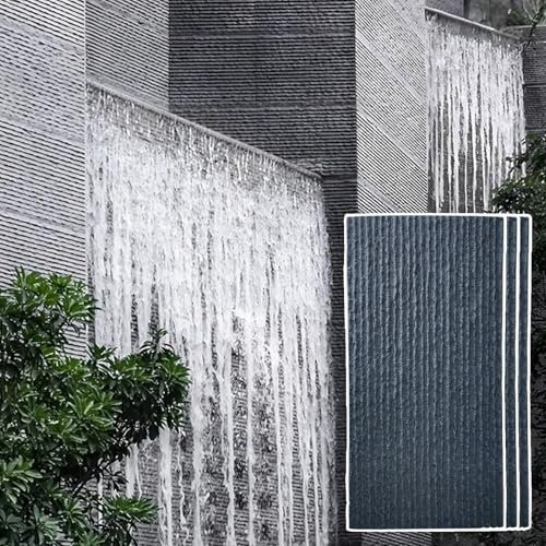 Panneau Mural Pu Imperméable à L'eau Panneau Mural Decoratif Intérieur Extérieur, Salle de Jeux en Fausse Pierre Panneaux Muraux en Carreaux Texture Cannelée, Lambris 3d pour L'aménagement Paysager(Gr