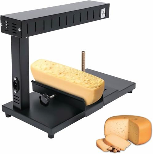 BGVYFXEZ Appareil à raclette électrique Professionnel, pour Une Demi-meule de Fromage et des Nachos tranchés